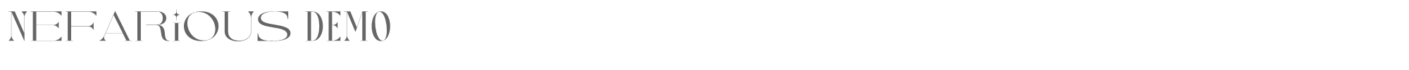 Sample characters Nefarious Font